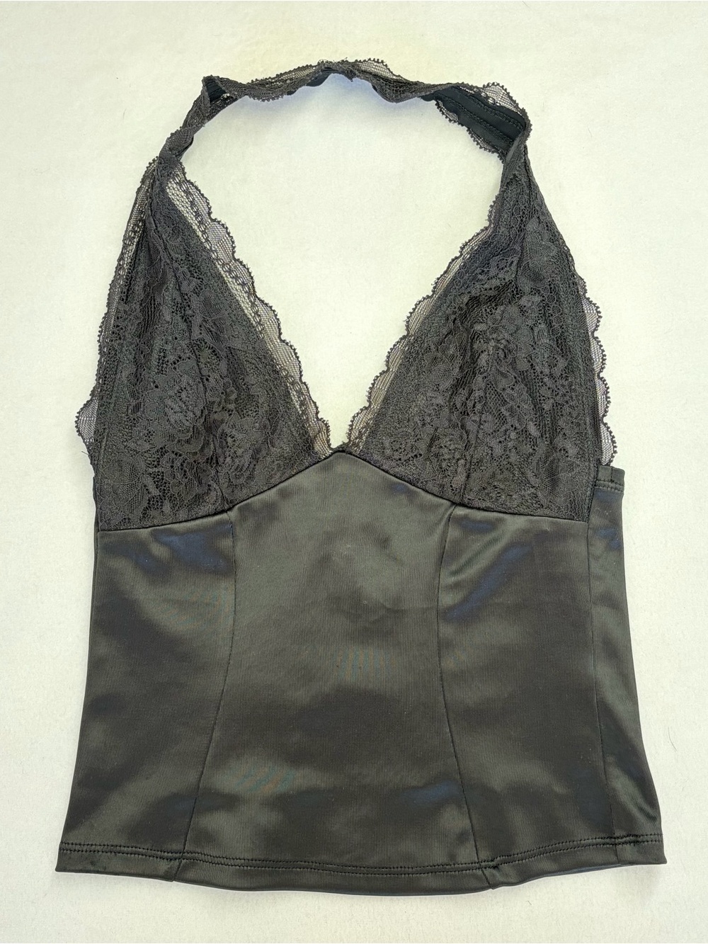 Urban Outfitters Black Lace Halter Corset Top XXS Indie Sleaze